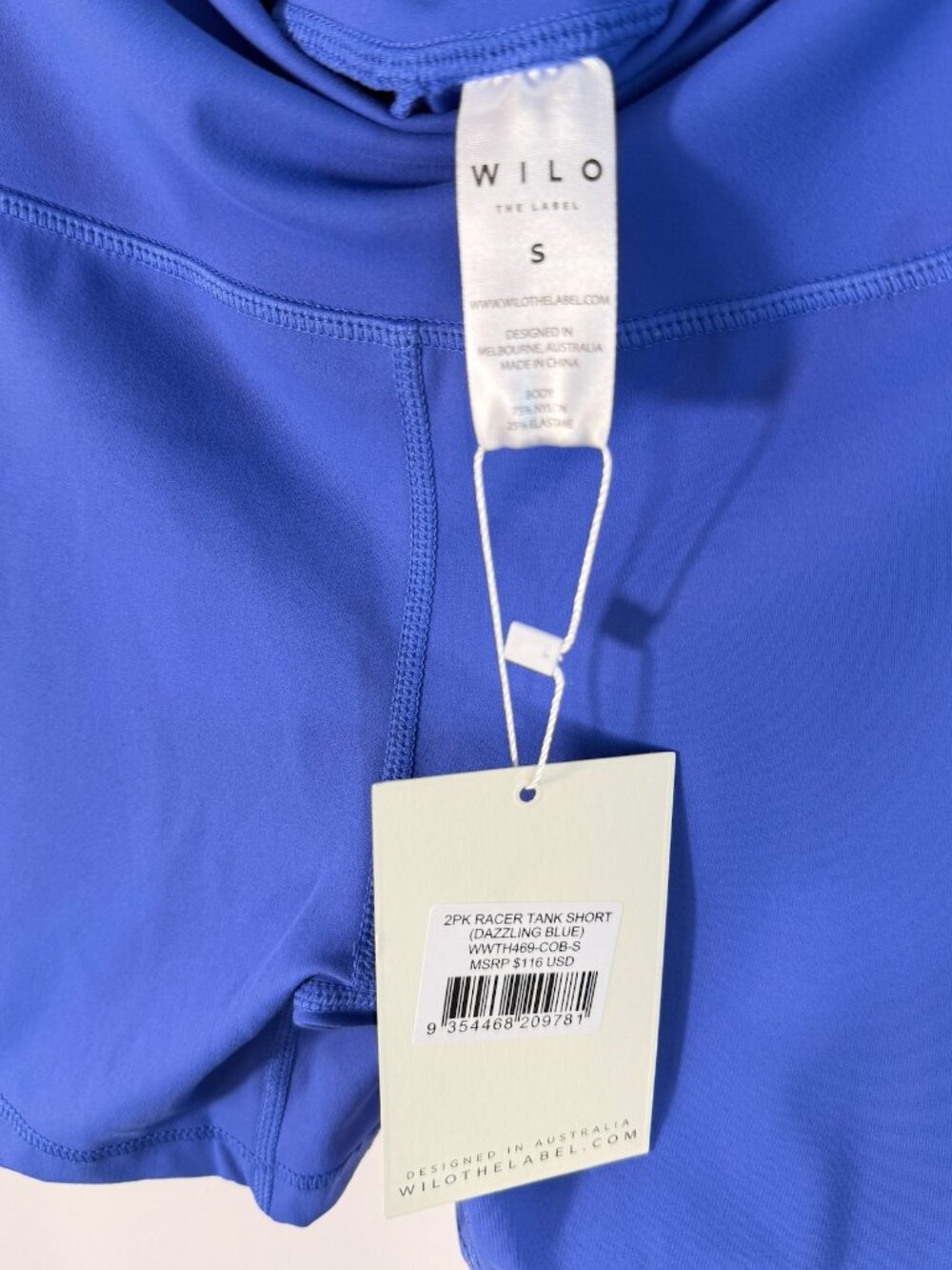 WILO Women's Athletic Shorts Set - Royal Blue - Picture 4 of 8